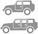 Graphic of two Jeep models